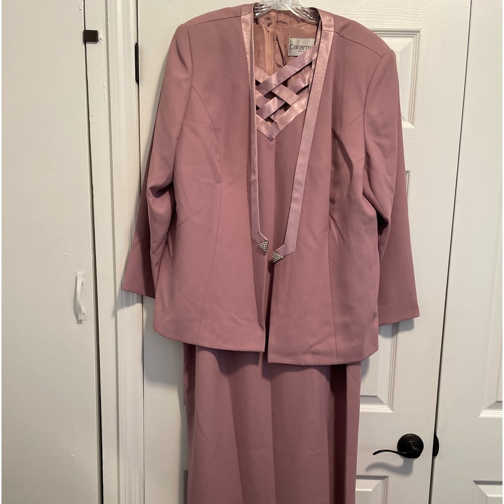 Plus Size Women’s Dress and Jacket Set